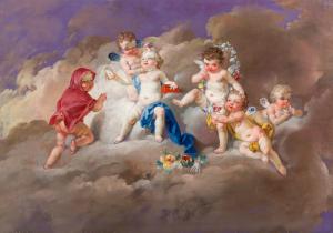 Charles Joseph Dominique Eisen (1720 - 1778) - Gruppo di amorini  VENDUTO 